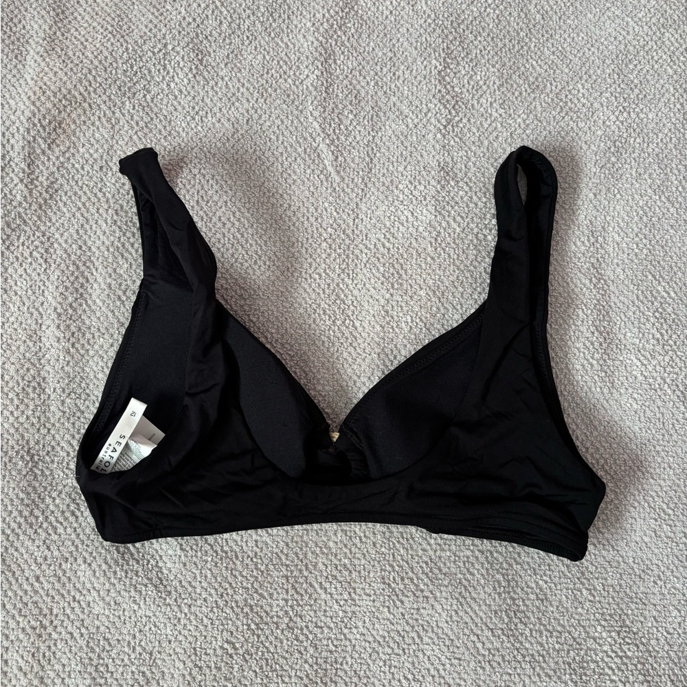 Seafolly Black Bikini Top Sz 12 NWOT | Seafolly Bikini Top | Beach Swim Outfit - - Picture 2 of 7